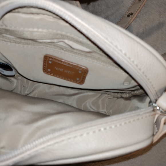 Nine West | Cream Colored Vegan Leather Crossbody Bag Crossbody Purse - Picture 12 of 16